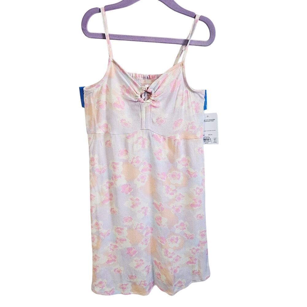 SO Women's Size M Smocked Slip Dress Pastel Watercolor Floral Soft Feminine NWT